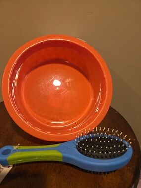 Dog Bowl & Brush